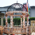 Popular Designs metal roof stone gazebo